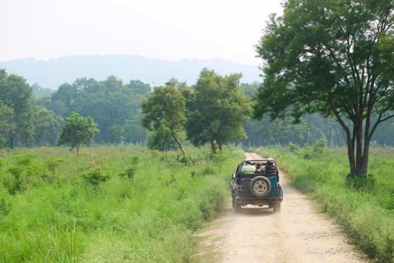 a car on a dirt road